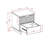Granville 18" W Modern 2-Drawer Solid Wood Nightstand in Light Gray-1881593720