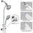 Shower - 7 Spray Patterns, Dual Head, Slide Bar, Wall Mounted, Head System 7-setting, , 1.8 Gpm Flow, Corrosion