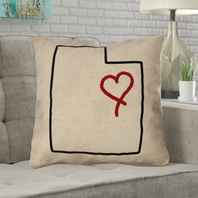 Coussin extérieur Katelyn Smith Utah Love, 16 po x 1 po