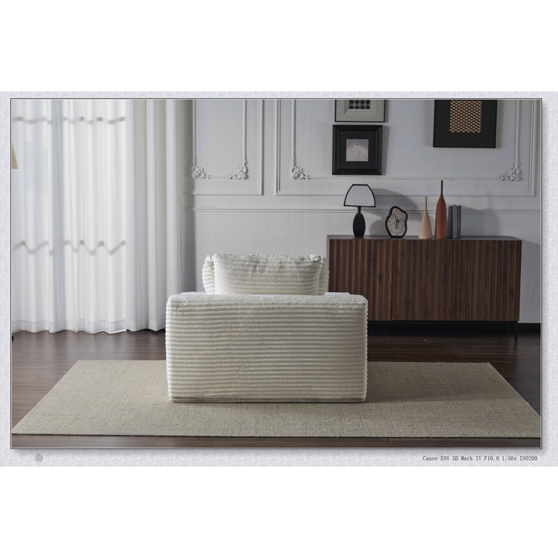 Méridienne surdimensionnée surdimensionnée Cozy Cloud Couch, Blanc