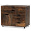  Armoire de rangement moderne à 5 tiroirs avec roulettes verrouillables et porte d'armoire, bureau, bureau à domicile et bureau