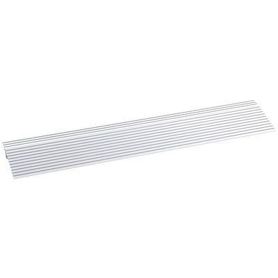 Aluminum Threshold Ramp 34" L x 7.2" W x 1" H, Aluminum Alloy, 1-Piece Modular Door Ramp, Silver, 800 lbs Load Capacity Slip-Resistant Surface