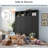 76.7'' Modern Farmhouse Hall Tree With Bench And 4-Door Storage Cabinet-578156864