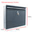 Elegance Wall Mounted Galvanised Steel Lockable Weatherproof Post Box - 36x31x10cm-64111949