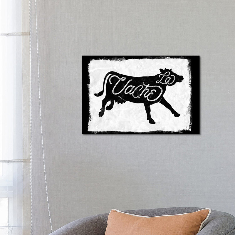 La Vache by 33 Broken Bones - Wrapped Canvas Print, 66.04 cm H x 45.72 cm W x 3.175 cm D