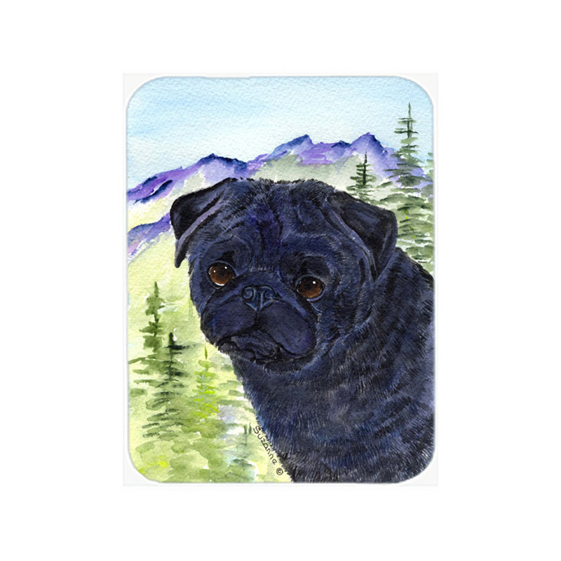 Caroline's Treasures Pug Glass Cutting Board