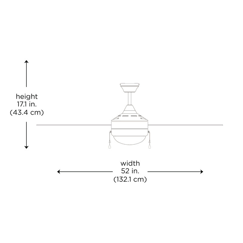 Sarno 52'' Ceiling Fan with Light Kit