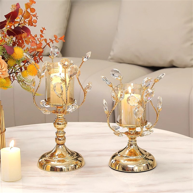 12.4'' H Metal Tabletop Candlestick