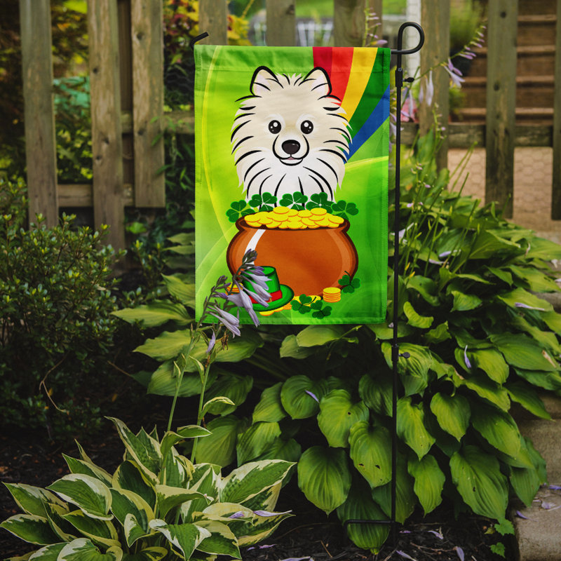 Drapeau de jardin Arella St. Patrick's, Loulou de Poméranie