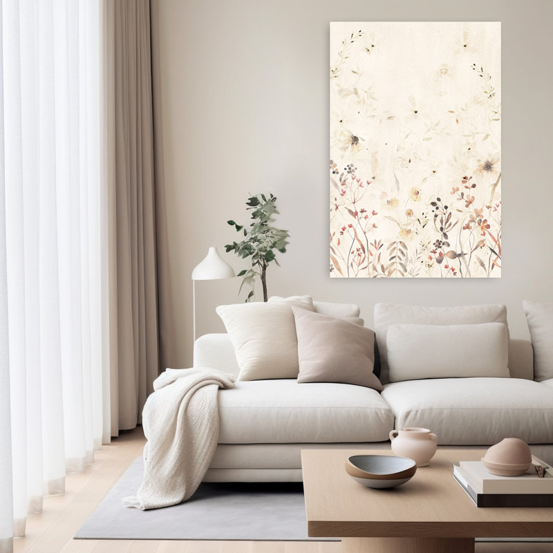 Art contemporain, art mural moderne délicat, H 60 po x l 40 po