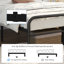 Metal-Framed Bed with High Headboard-847307026-845324174