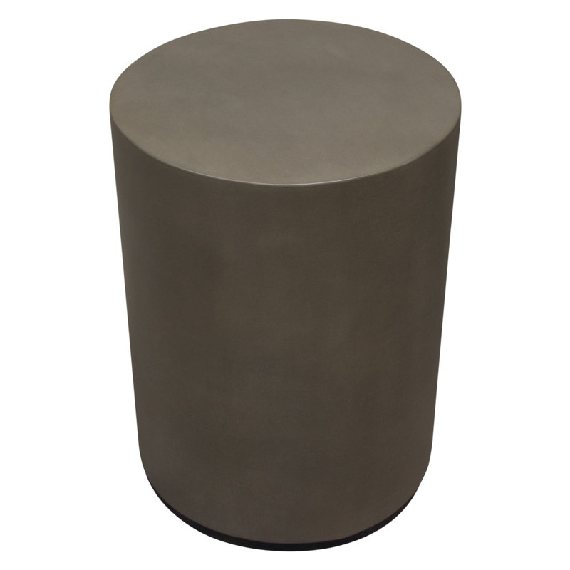 Table de bout Viko, piédestal rond en ciment 20 pouces, Gris