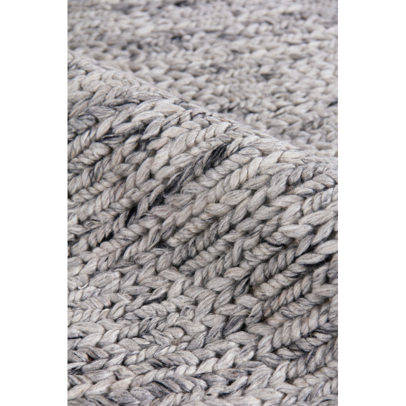 Lauryn Hand-Loomed Gray/Charcoal Area Rug, Rectangle 6' x 9'