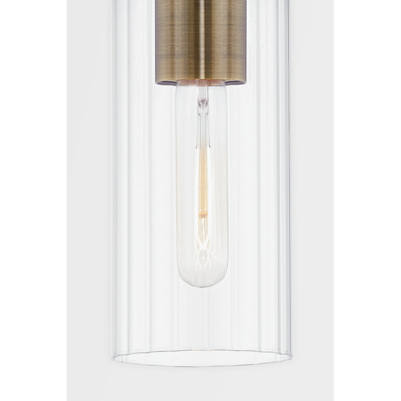 1 - Light Outdoor Armed Sconce, 12.75" H x 4.75" W x 5" D