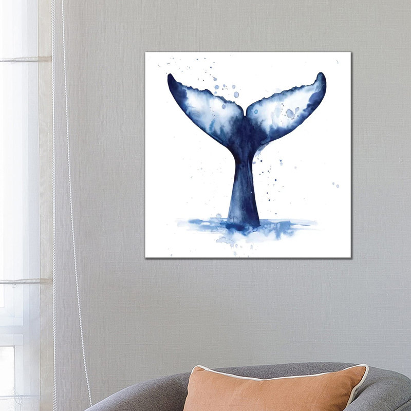 Whale Wave I by Grace Popp - Wrapped Canvas Gallery-Wrapped Canvas Giclée, 66.04 cm H x 66.04 cm W x 1.91 cm D