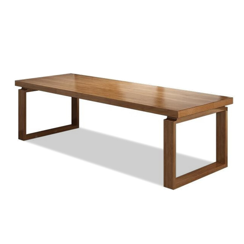 Scandinavian Solid Wood Large Conference Work Office Desk, 29.53" H x 62.99" W x 29.53" D