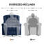 Fauteuil inclinable berçant et pivotant manuel de 39,7 po Breasha-914947690