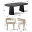 Hennigan Textured Fabric Dining Armchairs-1587192332