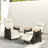 Winston Porter 1 Pcs Patio Wicker Recliner Chair With Adjustable Backrest Footrest Flip Side Table-1249792608