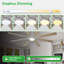 72 Inch Large Ceiling Fan with Light, Modern 8-Blade Silver and Wood Grain Indoor Outdoor Fans with Remote App Control Dimmable Light, Quiet DC Motor Reversible 6 Speed Timer-256611345-256611350-256611352