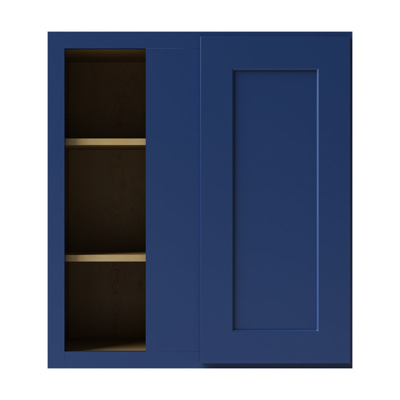Armoire de coin murale, L 27 po x H 30 po x P 12 po, Blanc Newport