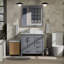 Meuble-lavabo décalé gauche L 36 po x P 22 po et miroir 34 po.-90699863-66637712