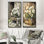 Pivoines par l'abreuvoir III - Art mural floral 2 pièces