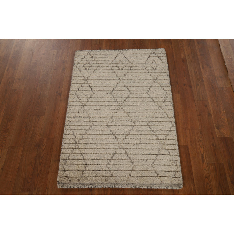 Tapis indien marocain épais en laine fait à la main 2 x 3
