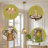 7.1" Patchwork Colorful Bedside Pendant Light D18, Glass Hanging Lamp