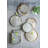 Round Silver Plastic Mirror Trays with Tree Motif - L:D17.5x2" S:D14.5x2"