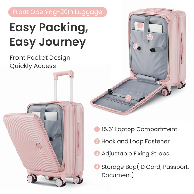 Ensemble de 3 valises, Pink