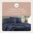 Whisper Organic Certified Organic Full Flat Sheet Only - 100% Organic Cotton Sheets With Luxurious Soft And Breathable 300 Thread Count Sateen Weave Finish - Gots & Fairtrade Certified (Navy, Full)-117442422-117442418