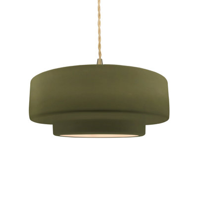 Luminaire suspendu tambour 1 lumière Gela