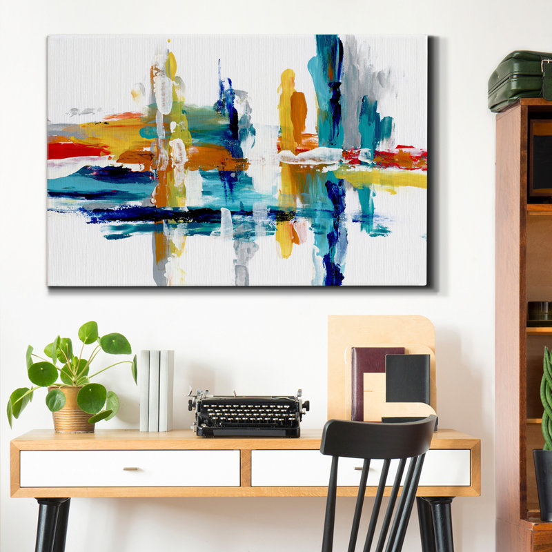Besik Captive Color III - reproduction d'art sur toile tendue, H 12 po x l 8 po x P 1,5 po
