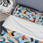 Monochromes Reflections I - Ensemble de housse de couette géométrique - Microfibre de polyester-1373411531