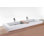 60" Cube Collection Trough Lavatory, 4" Height, with Wood Bridge