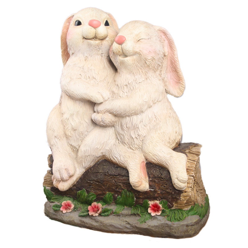 Couple de lapins se tenant la main