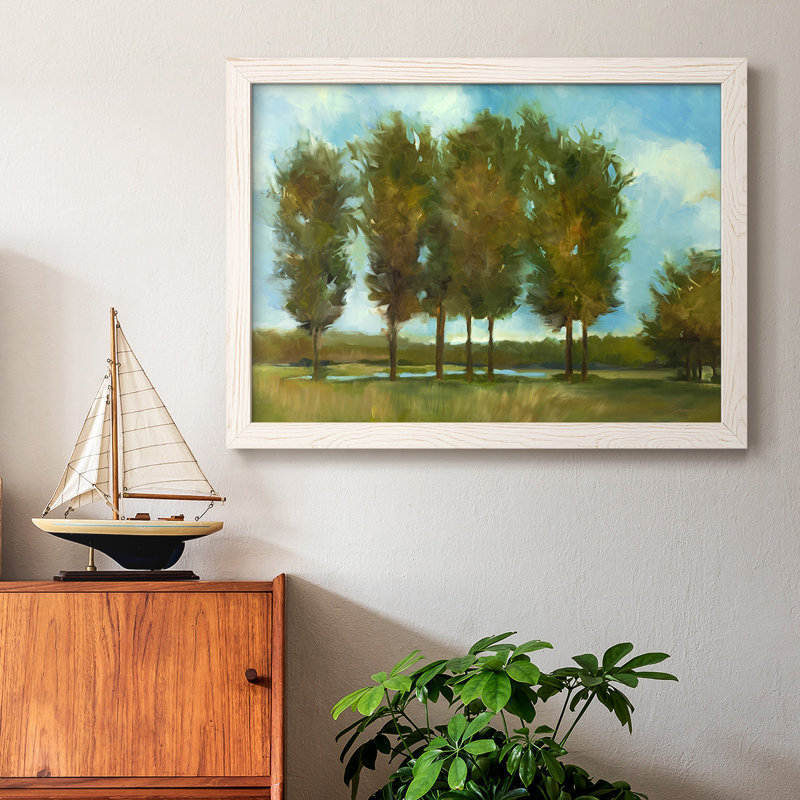 " Tall Trees ", White, 22" H x 32" W x 1.5" D