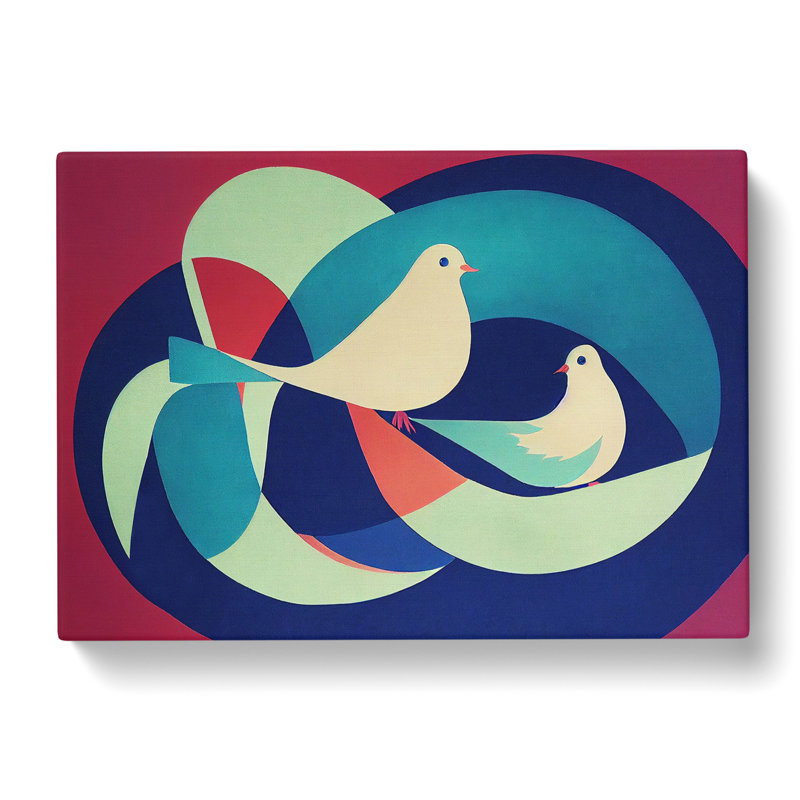 Dove Bird Abstract Vol.1 - Wrapped Canvas, 50cm H x 76cm W x 3cm D