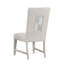 Ensemble de 2 chaises d'appoint de salle à manger Diaz, pieds fuselés, bois de peuplier gris clair
