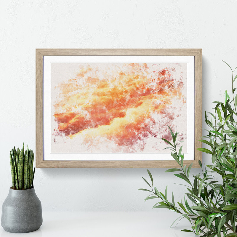 Passing Clouds - Framed Print, 24cm H x 33cm W x 2cm D, Oak Framed