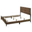 Grand lit à panneau avec finition cerisier brun, style chambre à coucher moderne, placages de bois et bois massif cerisier, article-1270885175-1270885174