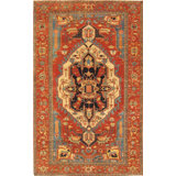 Canvello Serapi Hand-Knotted Lamb's Wool Area Rug- 9'1" X 11'11"