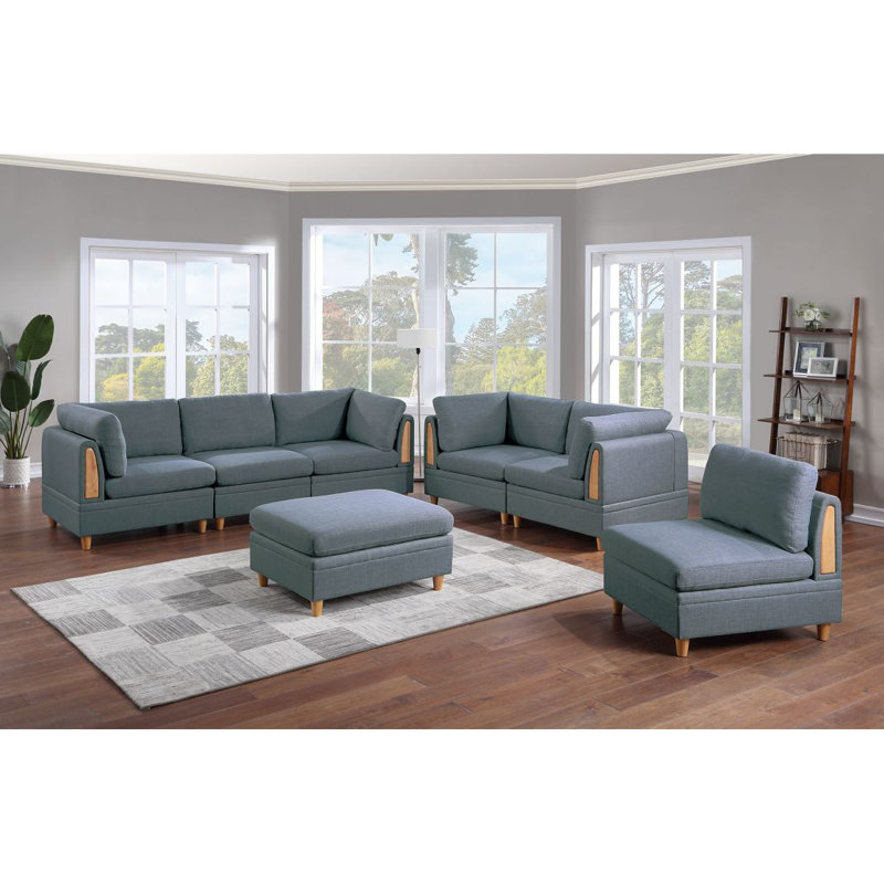 Fauteuil sans accoudoirs Living Room Furniture, Mélange de gris