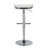 Contemporary Adjustable Bar Stool In Chrome And White Mesh