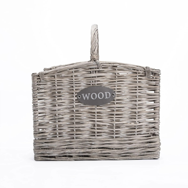 Wicker Log Basket with Handle