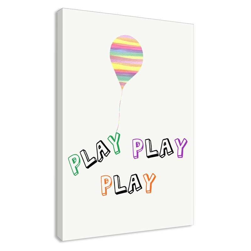 Play Play Play, impression sur papier, H 36 po x l 24 po x P 1,5 po, Canevas
