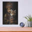  «Native American Child With Wolf Cub 2» par Momart, art mural en métal, 12 po x 16 po-1664585035