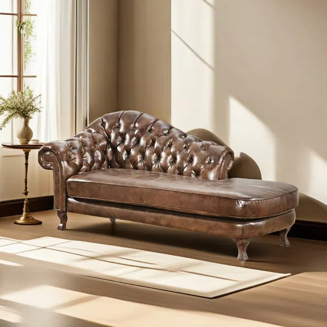 Chaise longue paresseuse rétro décontractée et élégante, Orienté à gauche (vu de face)