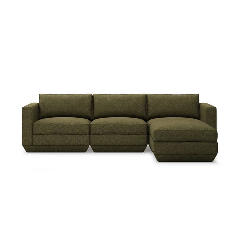 Podium Modular 4-Piece Sectional, Right Hand Facing, Copenhagen Terra